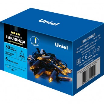 Гирлянда UNIEL ULD-S0600-030/SGA WARM WHITE IP20 CANDLES