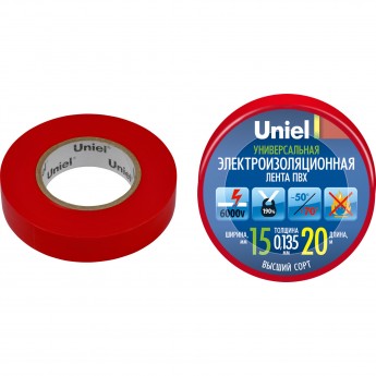 Изоляционная лента UNIEL UIT-135P 20/15/01 RED